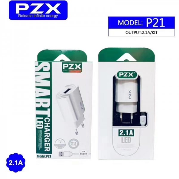  Chargeur Pzx Avec Cable Micro Usb 2.1A